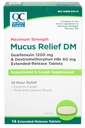 Quality Choice Maximum Strength Slijm Relief DM, Cough Suppressant and Expectorant, 12 Uur Relief, Guaifenesin 1200 mg en Dextromethorfan HBr 60 mg Extended Release Tablets, 14 Tel.