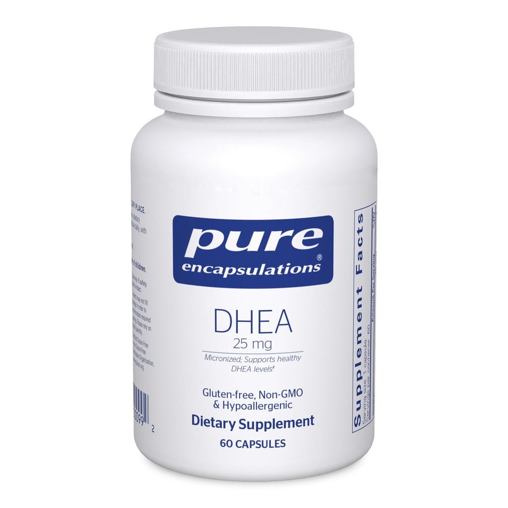 Pure Encapsulations DHEA 25 mg - Supplement voor Immune Support, Hormone Balance, Metabolisme Ondersteuning en Energieniveaus* - met Micronized DHEA - 60 capsules