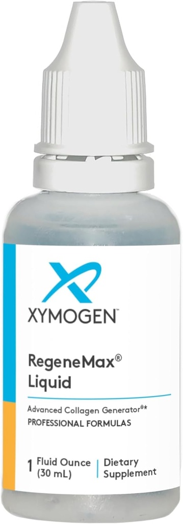 XYMOGEN RegeneMax Liquid - Advanced Collageen Generator - Choline gestabiliseerd Orthosilic Acid - Ondersteunt gezonde bot minerale dichtheid, vermindert rimpels, versterkt haar + nagels (1 fl oz)