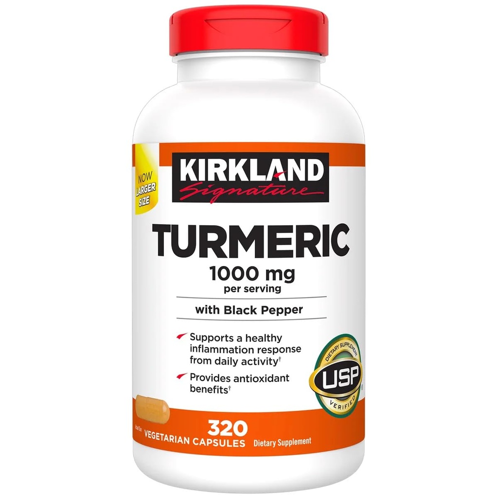 Kirkland Signature Turmeric met zwarte peper, 1000mg (320 Graaf)