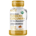 Nature's Fusions Nutri Organic Turmeric Supplement 1425mg - 40x More Bio available - 95% Curcuminoids - Turmeric Curcumin with Black Pepper, Ginger & Turmeric Oil - Supplement