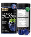 Collageen Peptide Gummies voor vrouwen en mannen - Collageen Gummy Supplement voor gezond haar, huid, nagels en botten - Hyaluronzuur, Biotine, Keratine, Saw Palmetto - Suikervrij, Geen GGO en Gluten, 60 stuks