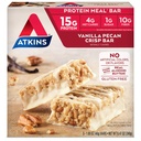 Atkins Vanilla Pecan Crisp Proteine Maaltijd Bar, High Fiber, 1g Sugar, 4g Net Carb Meal Vervanging, Keto Vriendelijk, 5 Tellen