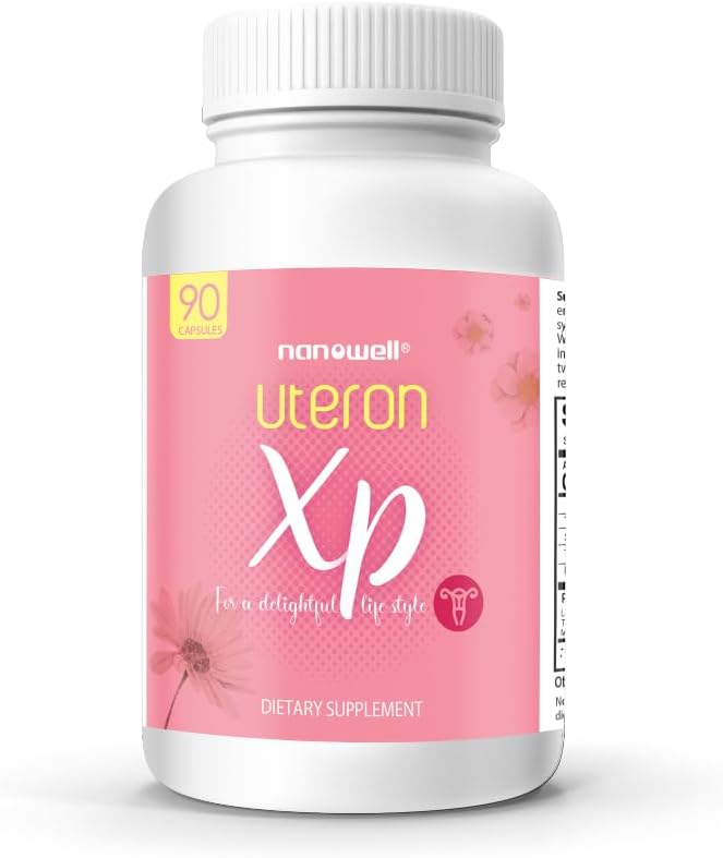 NANOWELL Uteron XP 90 capsules x 1 fles - Herbal Uterus Supplement for Women's Health (90 telling)