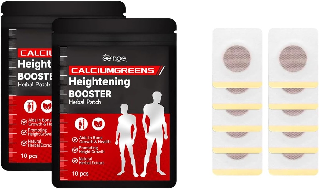 NeYLim Herbal Calcium Ondersteuning Patch, Verhogen Booster Herbal Patch, Height Growth Patch, Herbal Hoogte verhogen voet Patch, voor ondersteuning bot gezondheid en verbetering hoogte (2pack)