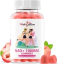 NAD+ Gummies Supplement voor vrouwen 1000MG - NAD Plus Gummies voor mannen Suikervrij Vitamine B3 Niacinamide Pure Biologische Boosts NAD-niveau Anti-Aging Cell Regeneratie Energie Hersen Perzik smaak 60C