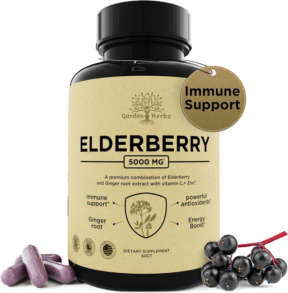 Vlierbessen met vitamine C, zink, & gember 