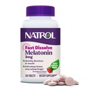 Natrol Snel oplossen Melatonine 3 mg, Melatonine Supplementen voor Rustige Slaap, Slaap Ondersteuning voor Volwassenen, 150 Aardbei-gearomatiseerde tabletten, Tot een 150 dagen aanbod