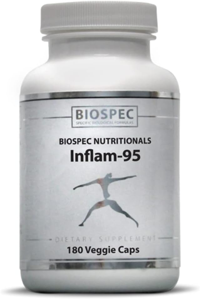 Inflam-95 - Gemberwortelextract 2.000 mg, Curcuminewortelextract, Boswellia Serrata-extract, Nettle Leaf Extract, Bioperine - Ondersteuning gezonde ontstoken respons