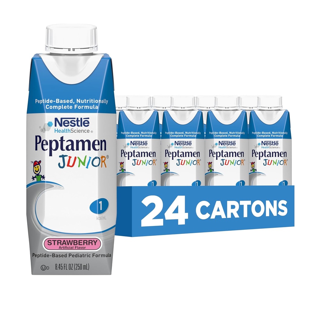 Peptamen Junior Supplement, Aardbei, 8,45 Fluid Ounce, Pack van 24