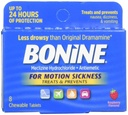 Bonine voor beweging ziekte Kauwtabletten, Raspberry smaak, 8 Elke