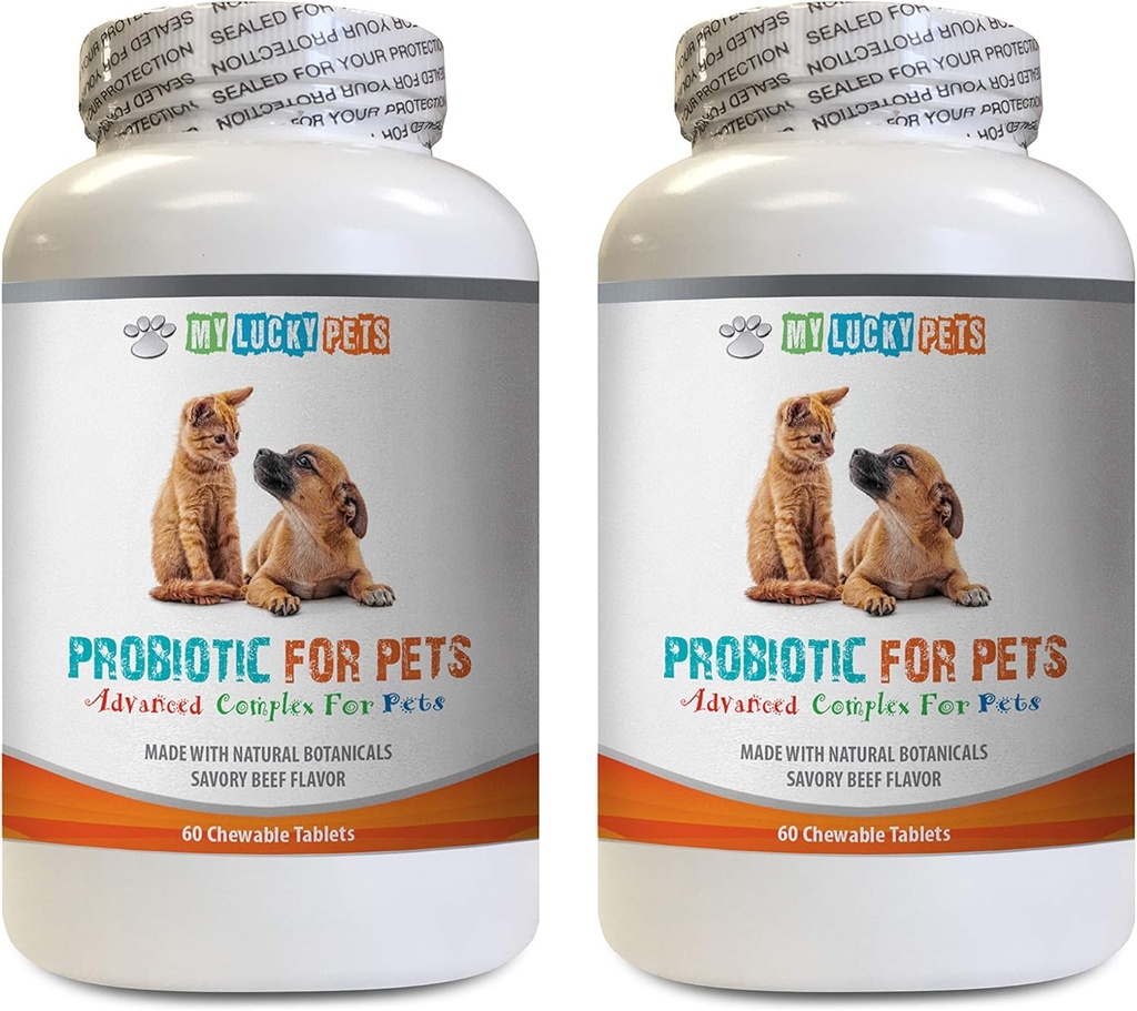 hondenprobiotische spijsverteringsenzymen - PET PROBIOTIC - HONGEN EN CATS - DIGESTIVE BOOST - GET RID VAN BAD BREATH EN STOP DIARRHEA - lactobacillus speekselrius probiotic - 2 flessen (120 Treats)