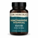 Dr. Mercola Niacinamide Vitamine B3-50 mg per tablet - Ondersteunt Metabole Gezondheid - Niet-doorvliegen - Mini Tabs - Non-GMO, Glutenvrije & sojavrije - 270 porties (270 tabletten)