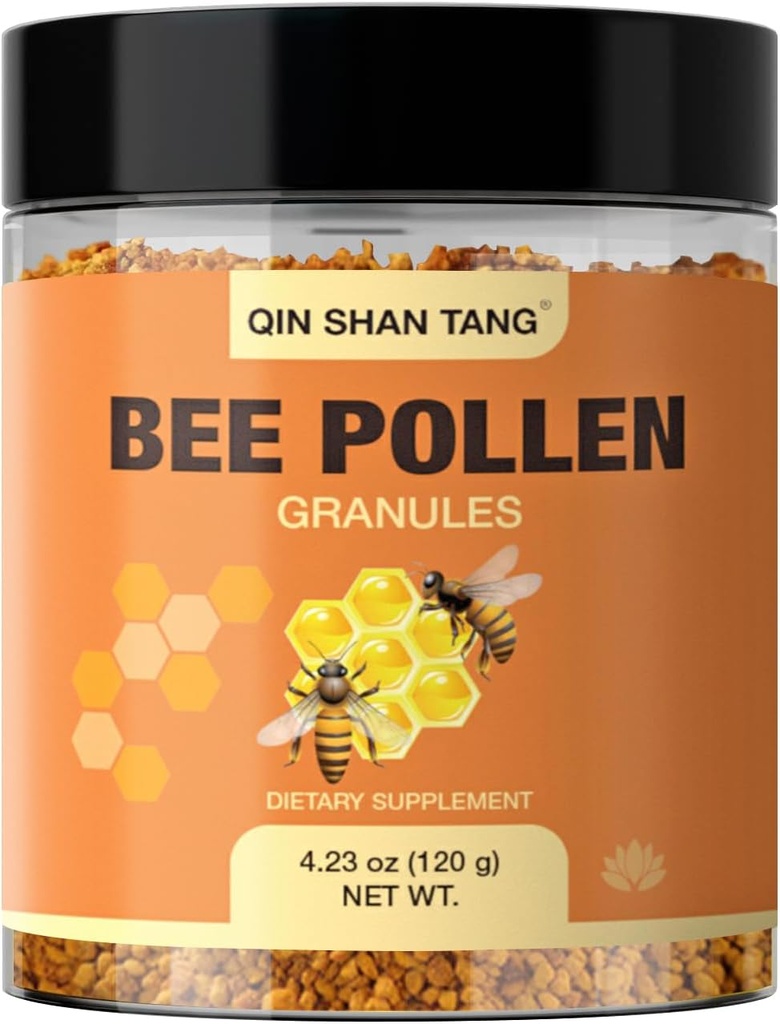 Bee Pollen Granulaat - Natural Superfood Supplement, rijk aan eiwitten, vitamines, mineralen, voor Immune Support, Energy Boost, en spijsvertering Wellness (120g)