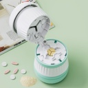 Pillensnijder - Pillensplitter met roestvrij stalen mes voor het snijden van kleine pillen of grote pillen in een derde, Pillensnijder 1/3, Geschikt voor het snijden van vitaminen, tabletten (1-3 Groen)
