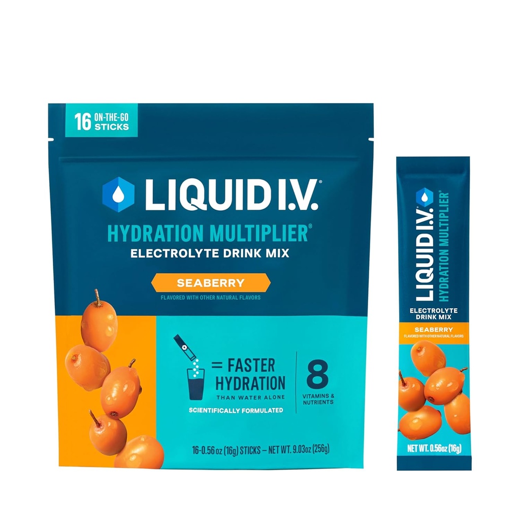 Vloeistof I.V.® Hydration Multiplier -Electrolyte Powder Drink Mix 12 Pack (192 Servings)