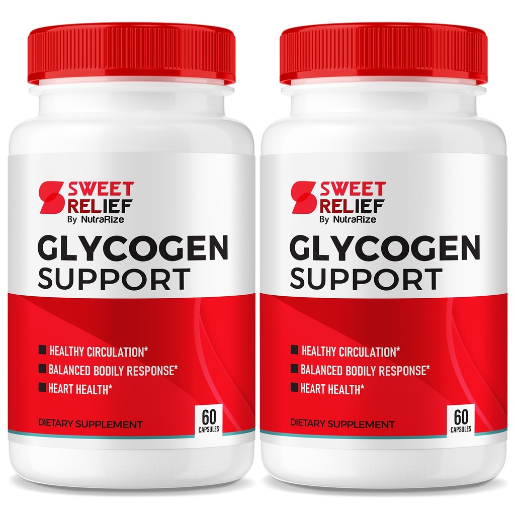 NutraRize (pack of 2) Sweet Relief Glycogen Support - Joint Support & Blood Vessel Cleaner, Detox Support, Glycogen Capsules Glyco Optimizer Cleanse Restore (120 capsules)