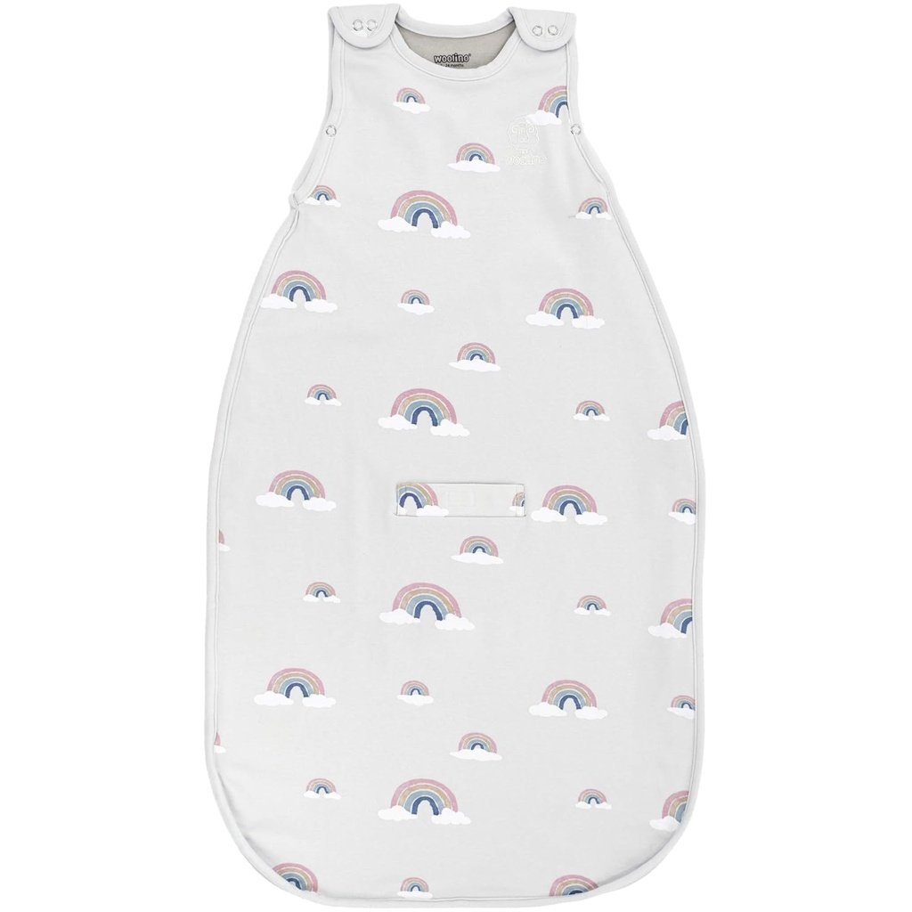 Woolino Merino Wool Ultieme Baby Slaapzak - 4 seizoenen Baby Draagbare Deken - Two-Way Zipper verstelbare slaapzak voor baby's en peuters - Universele grootte (2-24 maanden) - Regenboog