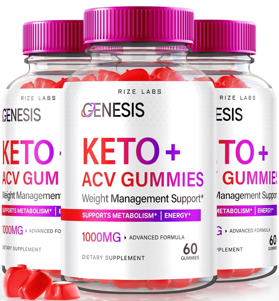 rize labs - Genesis Keto Keto+ACV Gummies, Supplement for Advanced Weight Loss, All Natural Extreme 2000mg Gummies (180 Gummies)