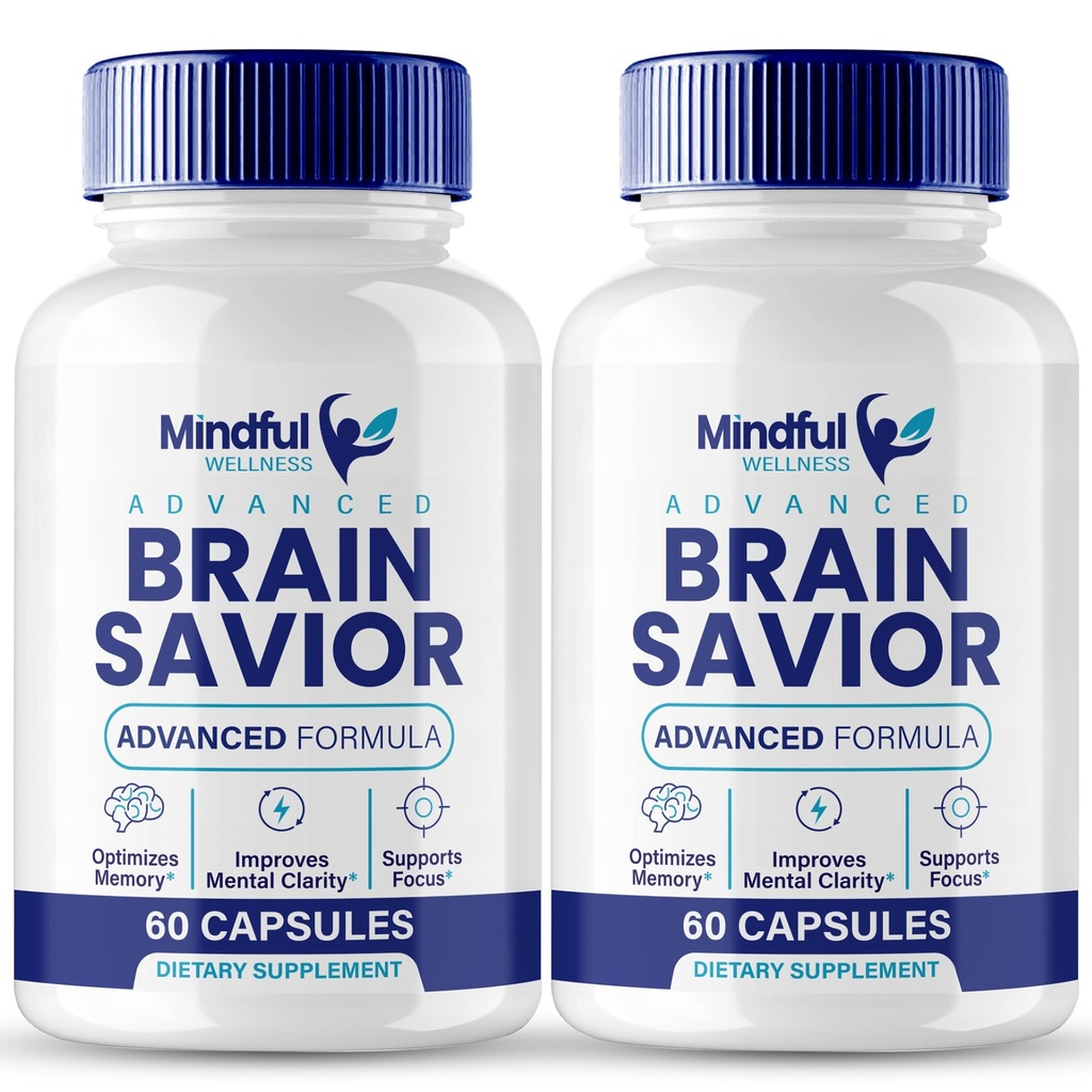 Brain Savior Brain Supplements for Memory and Focus Capsules, BrainSavior Advanced Formula Brain Health Support - Maximum Strength Nootropics Brain-Savior All Natural Support Reviews (2 Pack)