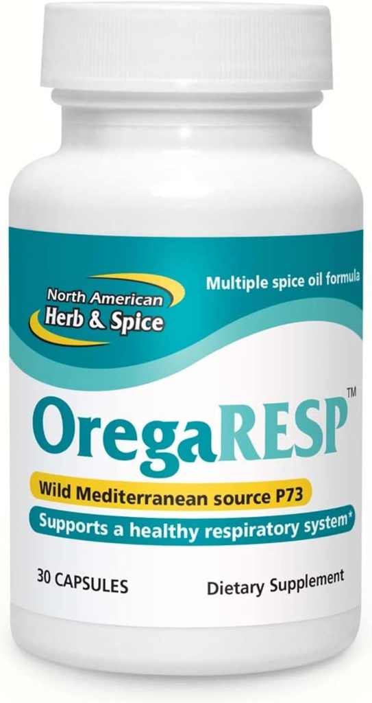 NOORD AMERICAN HERB & SPICE OregaresP - 30 capsules - Multiple Spice Oil Formula with Wild Mediterranean Source P73 Oregano - Healthy Respiratory System Support - Non-GMO - 30 servings