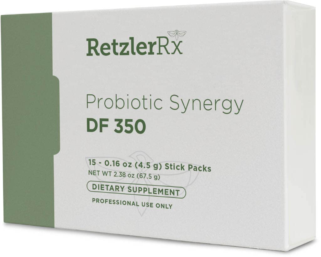 Probiotic Synergy DF 350 ® by Dr. RetzlerRx™ - 350 Billion CFU - Dairy-Free, High Potency 350 CFU 18-Strain Probiotic Supplement - Supports Immune + Gut Health (15 Single Serving Stick Packs)