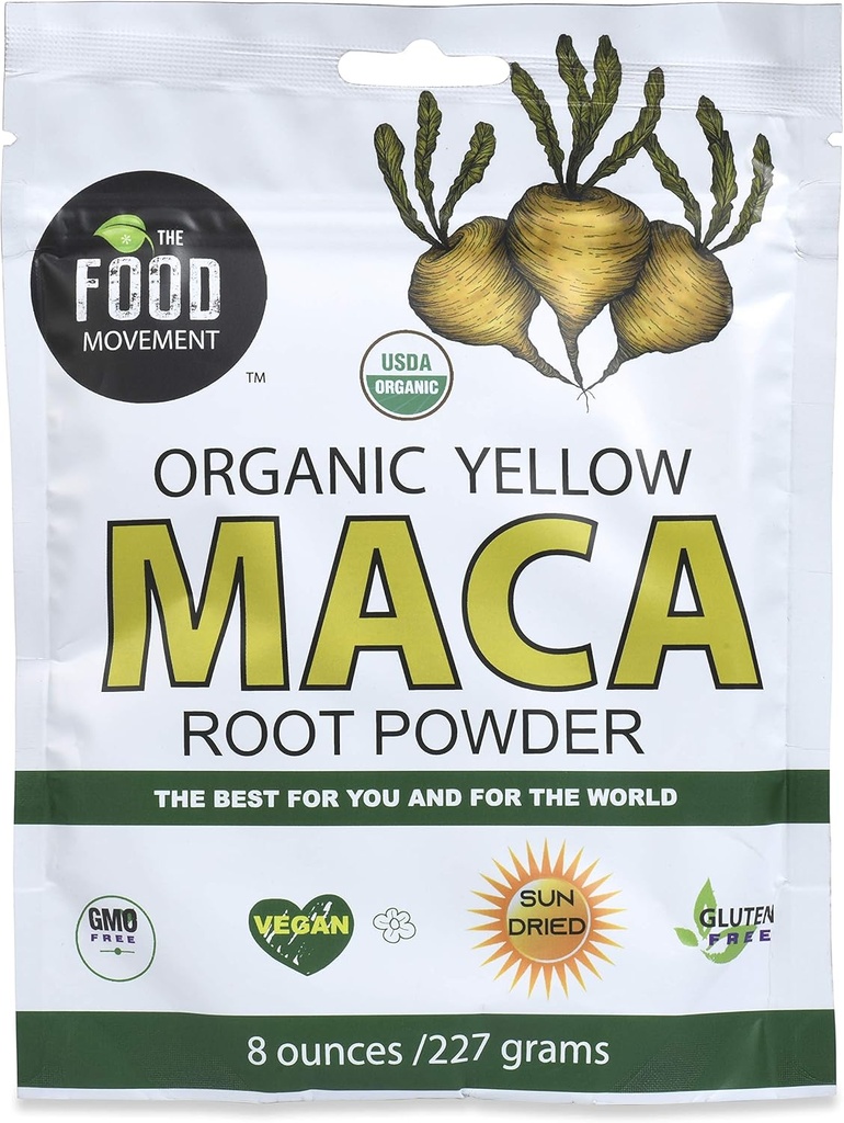 The Food Movement Biologische Gele Maca Root 8 oz