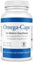 Omega-Caps voor Medium Honden Ras - Omega 3, Vitaminen, Mineralen, Antioxidanten - Ondersteuning Immune System, gewrichten, Hart en Hersen - 60 Softgel Capsules