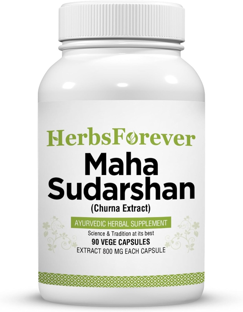 Herbsforever Maha Sudarshan Capsules Ayurvedische kruidenformule voor Immuunondersteuning en algehele wellness 