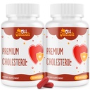 Cholesterol Supplements with Plant Sterols, Niacin, Red Yeast Rice, Citrus Bergamot, Garlic, Cholesterol Supplement Support Normal Cholesterol Levels, 180 Softgels