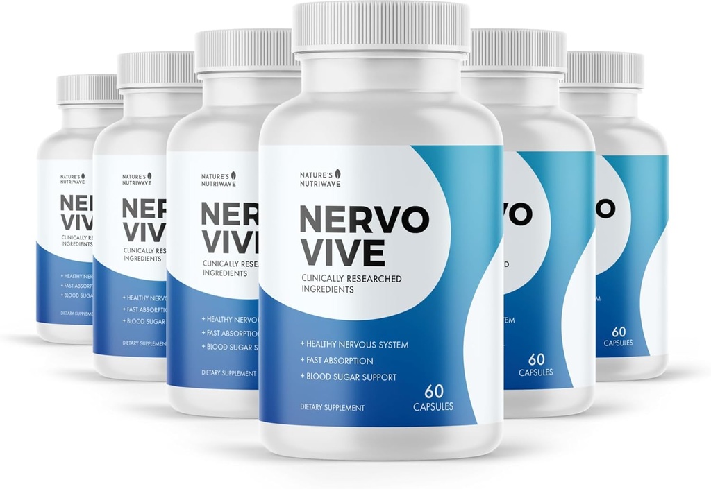 Nervovive Nerve Ondersteuning Supplement - Geavanceerde Formule Zenuw Health Supplementen, Alle natuurlijke krachtige supplement, Maximale sterkte voor de algehele gezondheid en wellness - 60 capsules, 6 maanden levering