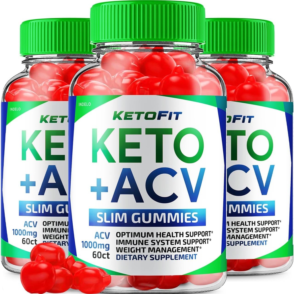 (3 Pack) Ketofit ACV Gummies Advanced 1000mg, KetoFit Keto + ACV Weight Management Gummies Apple Cider Vinegar Keto Fit Dieetsupplement Ketofit Gummies Beoordelingen Vitamine B12 B6 (180 Gummies)