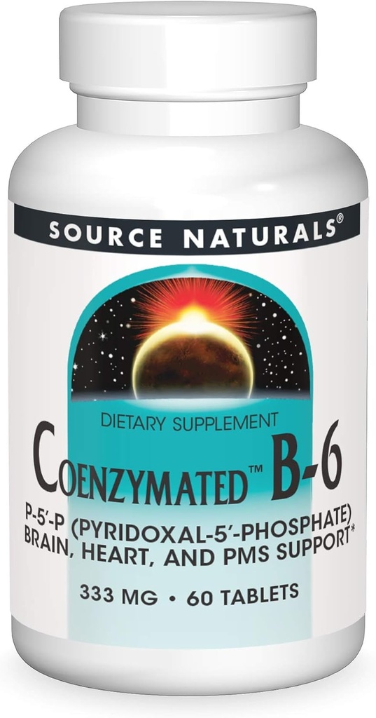 Bron Naturals Coenzymated B-6, bevordert een gezond zenuwstelsel*, 333mg - 60 tabletten