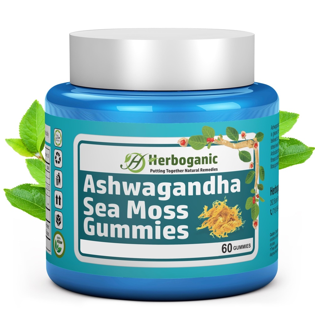 HERBOGNIC Ashwagandha Sea Moss Gummies - 60 Tellen