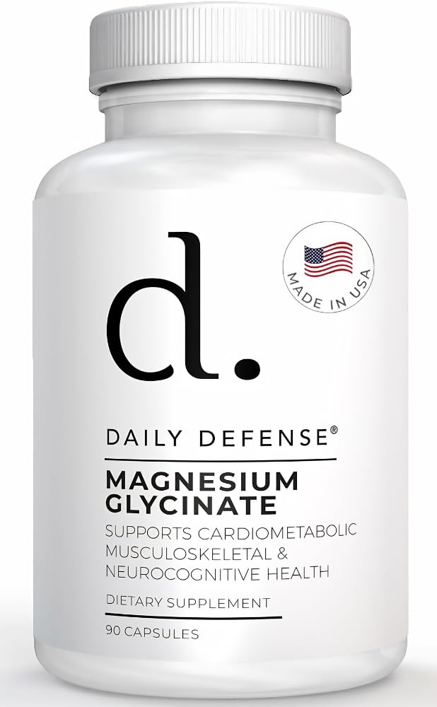 Magnesium Glycinate 200mg – Chelated Magnesium Bisglycinate for Muscle Relaxation, Restful Sleep, Heart Health & Metabolism Support – 90 Capsules, Made in USA