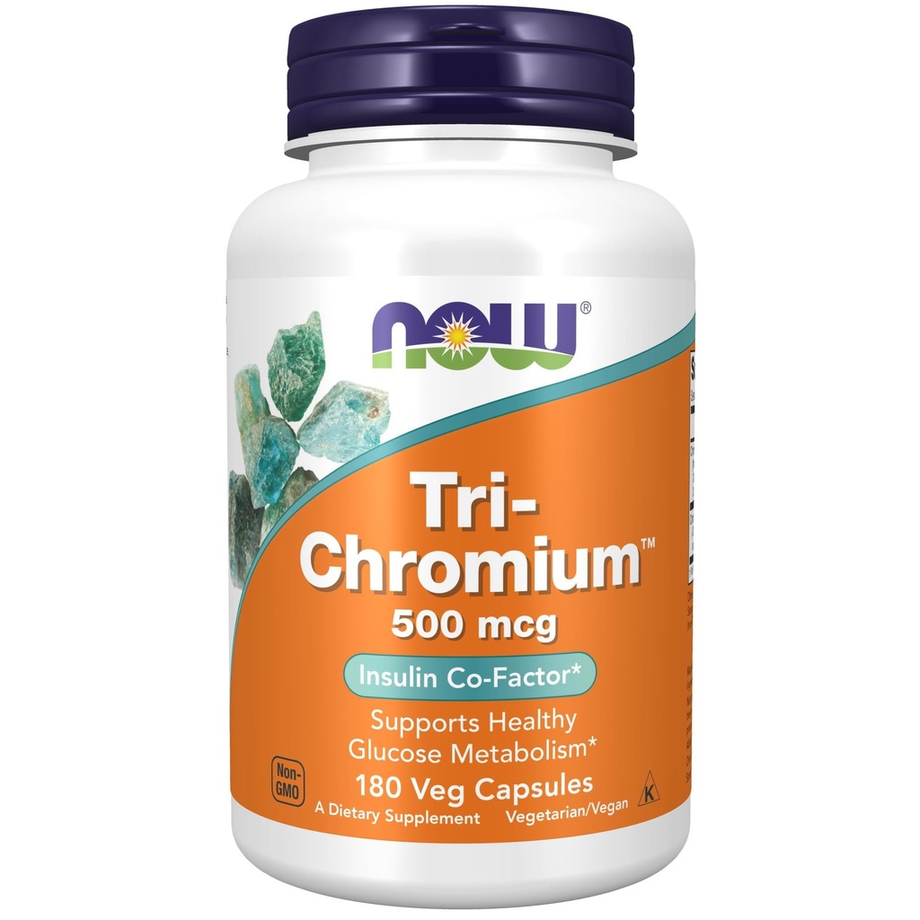 NOW Foods Supplementen, Tri-ChromiumTM 500 mcg met kaneel, insuline Co-Factor*, 180 Veg Capsules