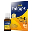 Ddrops Volwassenen 2000IE 180 druppels - vloeibare vitamine D3 supplement, ondersteuning van sterke botten en immuunsysteem
