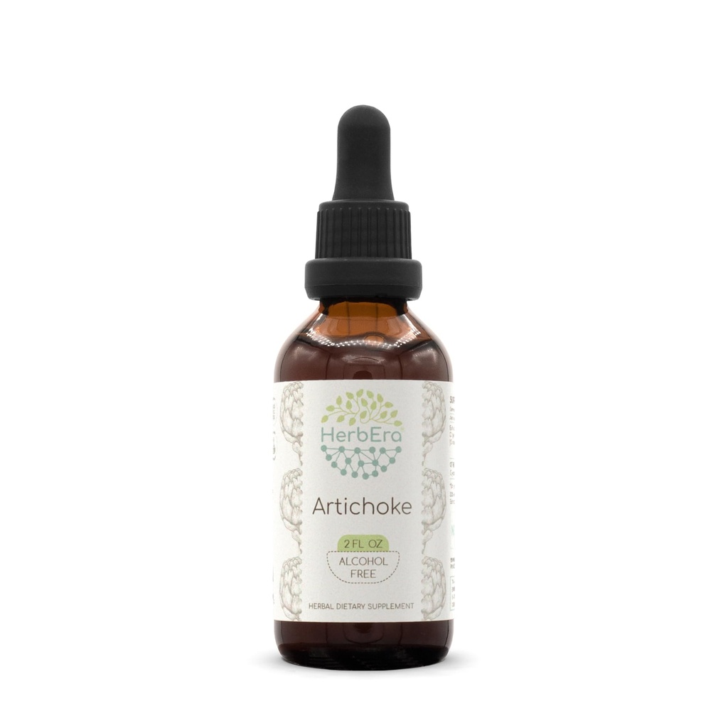 HerbEra Artichoke B60 Alcoholvrij Kruidenextract Tinctuur, Geconcentreerde Liquid Drops Natural Artichoke (Cynara scolymus) (2 fl oz)