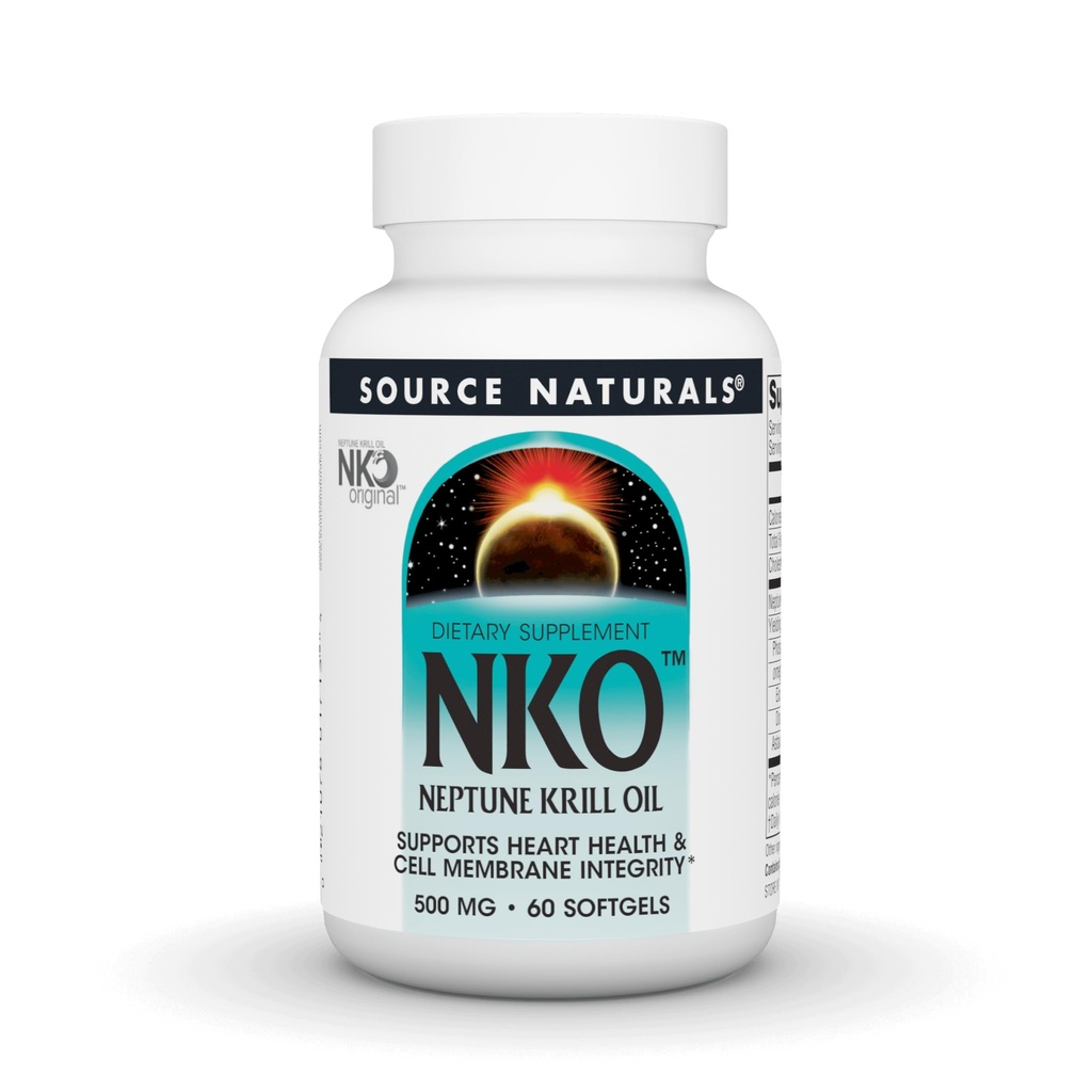 Bron Naturals NKO Neptune Krill Oil, ondersteunt hartgezondheid en celmembrane integriteit* 500 Mg - 60 Softgels