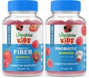 Levensbaar Suikervrij Preciotic Fiber Kids + Probiotic + Prebiotic Fiber Kids, Gummies Bundle - Grote Proeverij, Vitamine Supplement, Glutenvrij, GGO-vrij, Kauwbare Gummy