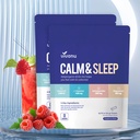 Kalm & slaappoederd drankmix Raspberry L Theanine Ksm-66 Ashwagandha Magnesium Glycinate Vitamine D 3 Supplementen voor ontspanning en concentratie Geen suiker Niet GGO
