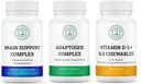 Vitaliteit & Mind Wellness Trio Bundle - Hersenondersteuning Complex, Adaptogen Complex en Vitamine D3+K2