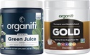 Organifi Green Juice Superfood Powder (30 porties) en Gold Chocolate (20 porties) - Gewichtscontrole, Detox Reiniging, Rustige Slaap, Stress Relief en Immunity Ondersteuning - Glutenvrij, Veganistisch, Whole Food