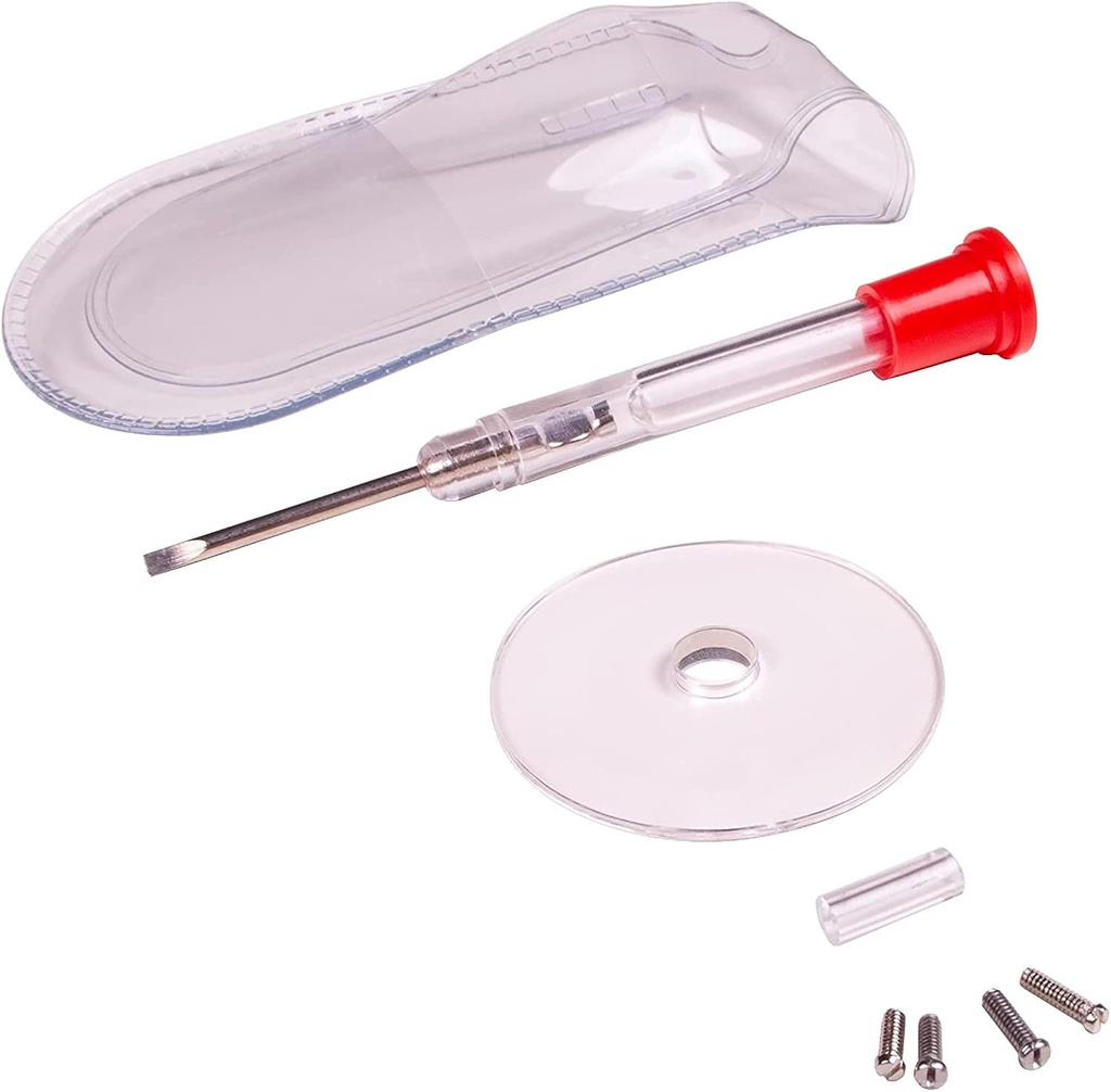 Apex glazen Reparatie Kit - Oogglas Reparatie Kit met Kleine Schroevendraaier,Oogglas Schroeven, Vergrootglas, Schroevengids, & Storage Pouch - Universal Eyeglass Reparatie Kit voor het lezen van glazen, & zonnebrillen