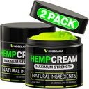 (2 Pack) Natural Hennep Cream - Maximale sterkte Gel Rub om te kalmeren - Cream met hennepolie, Arnica, MSM, Glucosamine, MSM, Aloë, Turmeric, Boswellia - Fast Absorptie, Non-Greasy - 4 oz Totaal