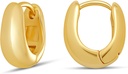 Essentials 14K Goud of Sterling Zilver Platte Teardrop Huggie Hoop 12mm