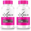 (2 Pack) Nexaslim Capsule, Nexaslim Metabolism Booster Formula, Dietary Supplement for Advanced Weight Loss, Maximum Strength All-Natural Pills for Targeting Belly Fat, Nexa Slim Review (120 Capsules)