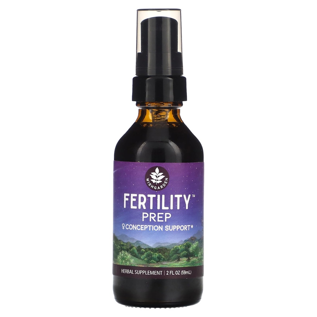 WishGarden Kruiden Vruchtbaarheid Prep - all-natuurlijke vruchtbaarheid Kruidensupplement met Vitex, Red Maca & Raspberry Leaf, ondersteunt gezonde hormoonbalans voor vrouwen, Optimale Uterine Gezondheid & Conception, 2oz