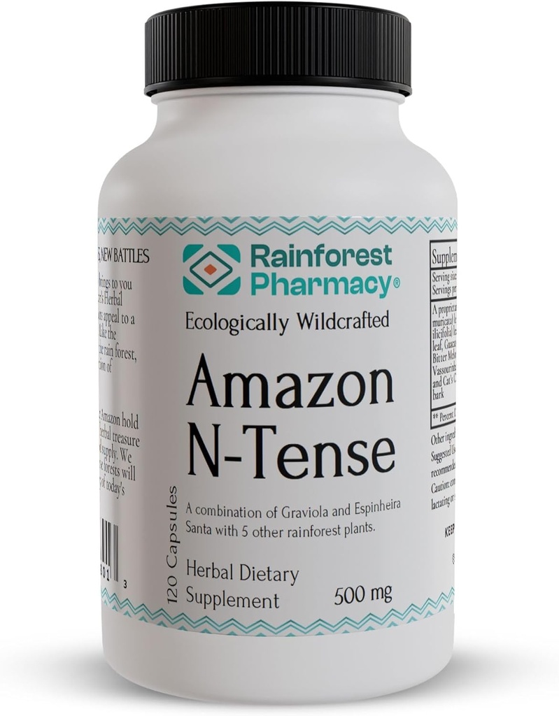 Rainforest Pharmacy N-Tense Soursop Graviola Capsules 500mg 