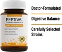 Peptiva Daily Probiotic, 25 miljard CFU, Multi-strain Probiotica, Lactobacillus Acidophilus, Bifidobacterium, Digestief Ondersteuningssupplement - 30 Tel.